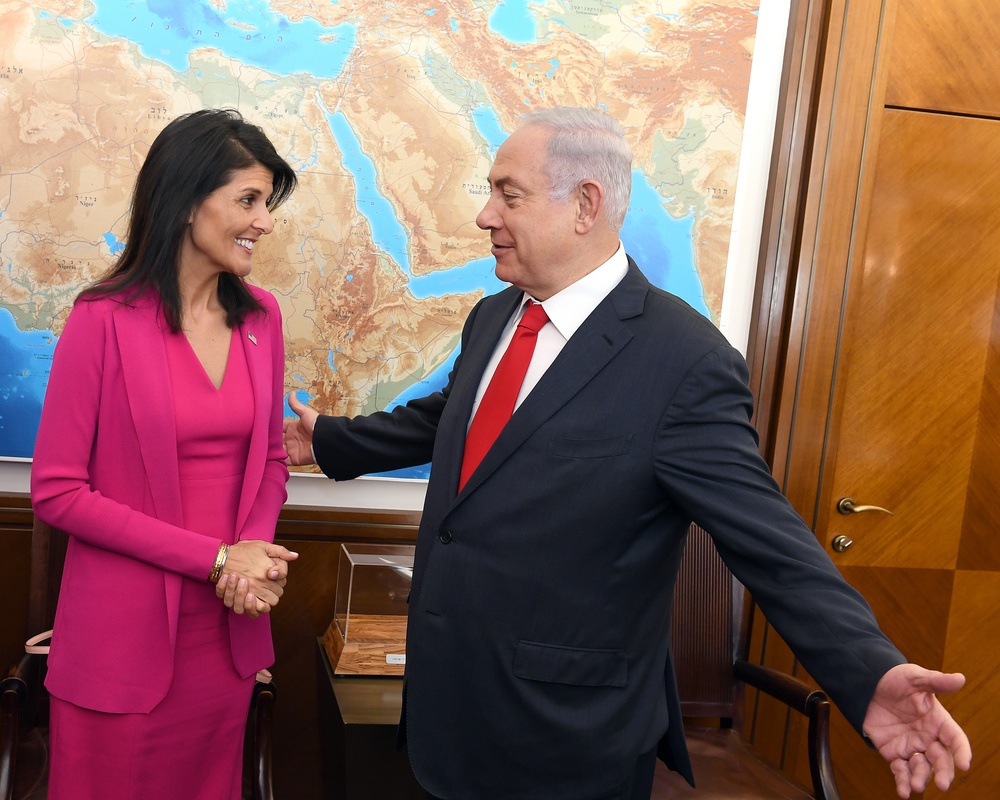 Ambassador Nikki Haley meets Israeli PM Netanyahu