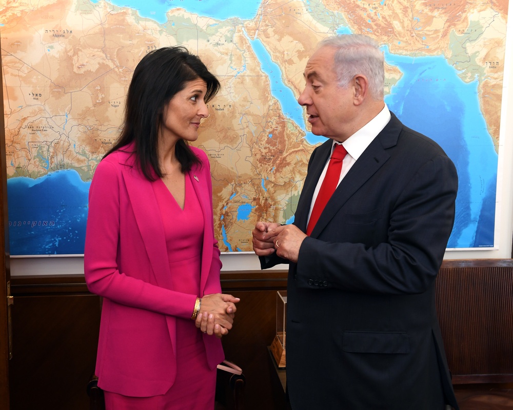 Ambassador Nikki Haley meets Israeli PM Netanyahu