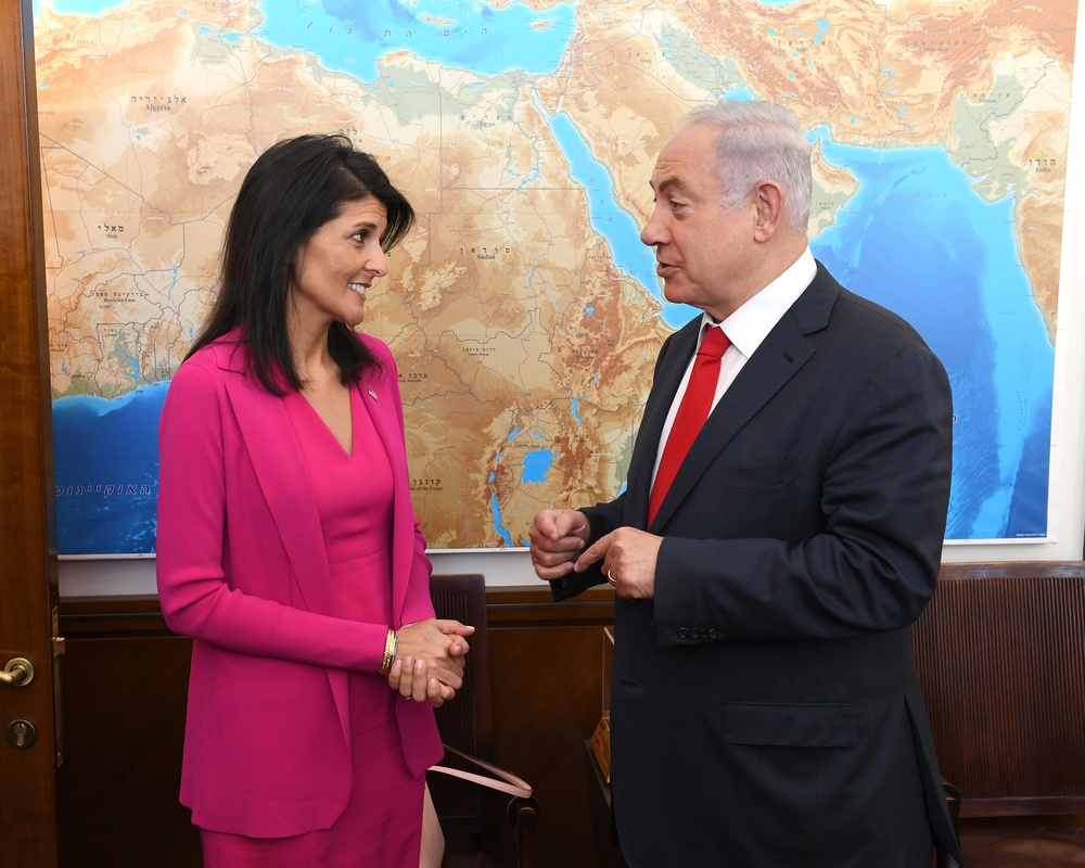 Ambassador Nikki Haley meets Israeli PM Netanyahu