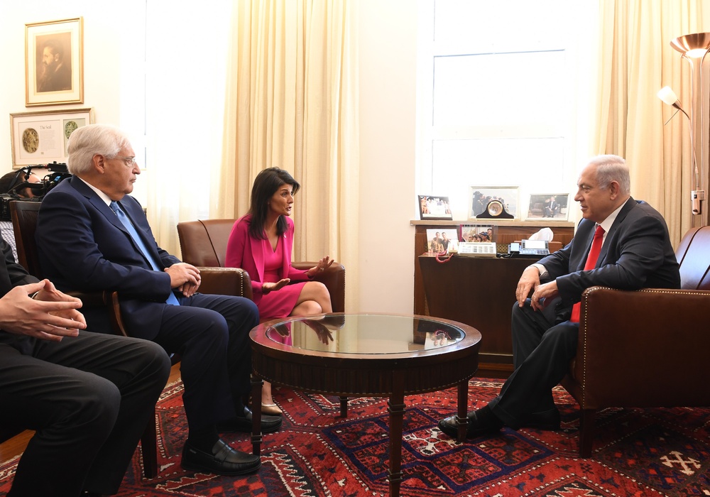 Ambassador Nikki Haley meets Israeli PM Netanyahu