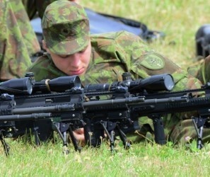 Canadian Light Infantry practice their marksmanship skills