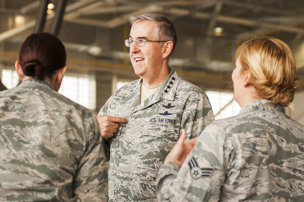 Gen. John E. Hyten visits Minot AFB