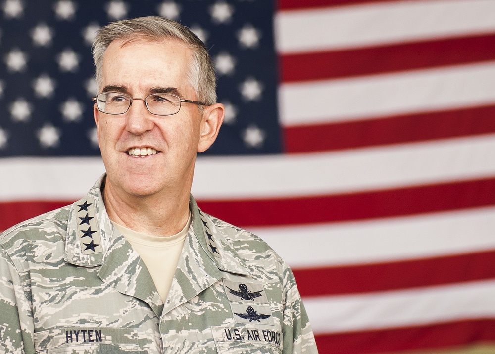 Gen. John E. Hyten visits Minot AFB