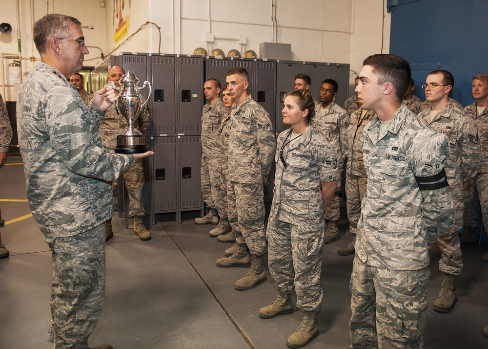 Gen. John E. Hyten visits Minot AFB