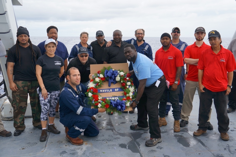 NAVOCEANO Commemorates Midway 75th Anniversary at Sea, Ashore