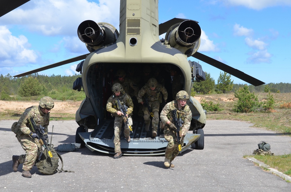 US Soldiers support UK British Royal Marines during Exercise Saber Strike