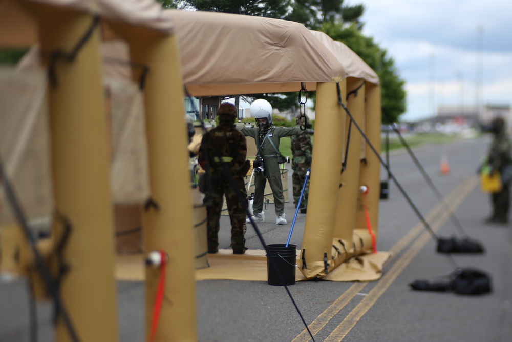 108th Wing decontamination exercise