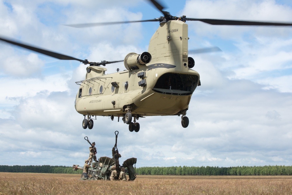 Saber Strike 2017 - Sling Load and Air Assaulting Training