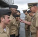 USS Wayne E. Meyer Conducts a Uniform Inspection