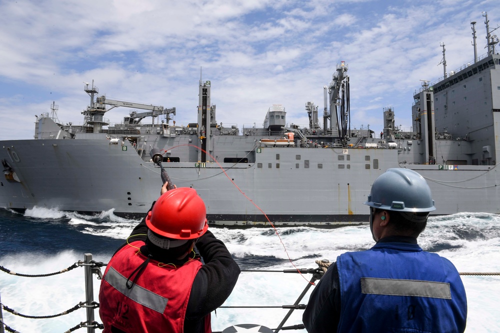 USS Wayne E. Meyer Conducts a Replenishment-at-Sea