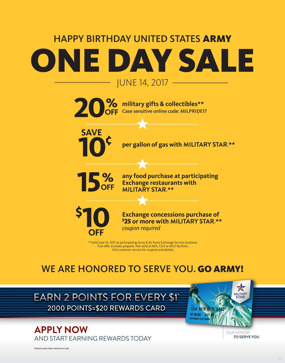 AAFES Army Birthday Sale