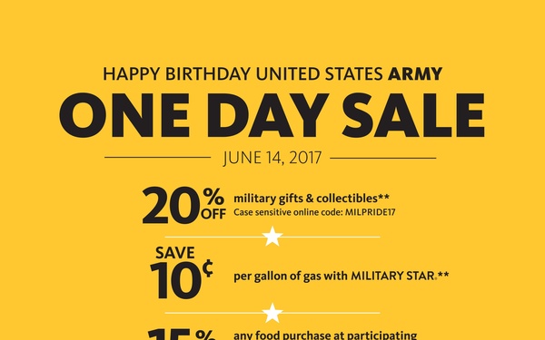 AAFES Army Birthday Sale
