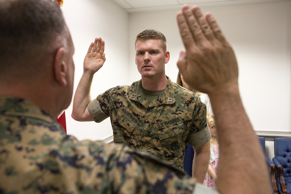 The Promotion Ceremony of Captain Troy MacDonald May 25, 2017