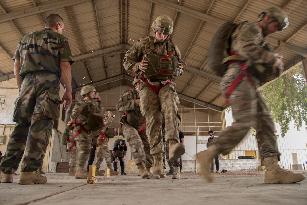 International partners train together to participate in a D-Day anniversary airborne operation