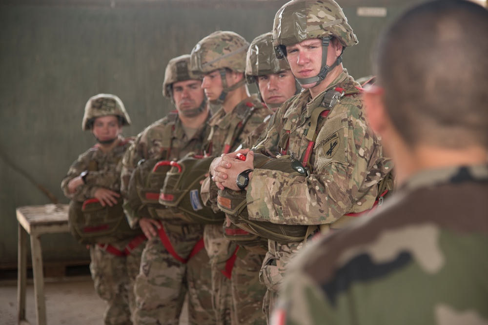 International partners train together to participate in a D-Day anniversary airborne operation