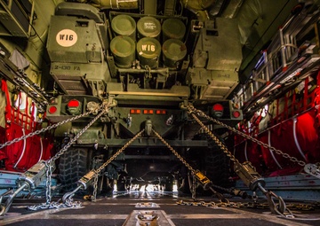 Missouri Air National Guard C-130 transports HIMARS
