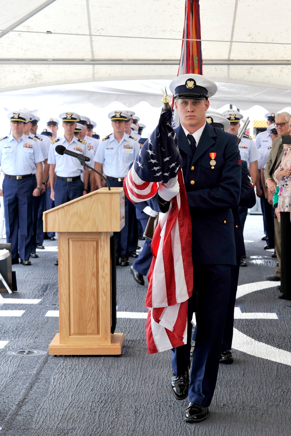 Coast Guard Cutter Stratton change of command ceremony