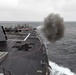 USS Wayne E. Meyer Shoots the 5&quot; Gun