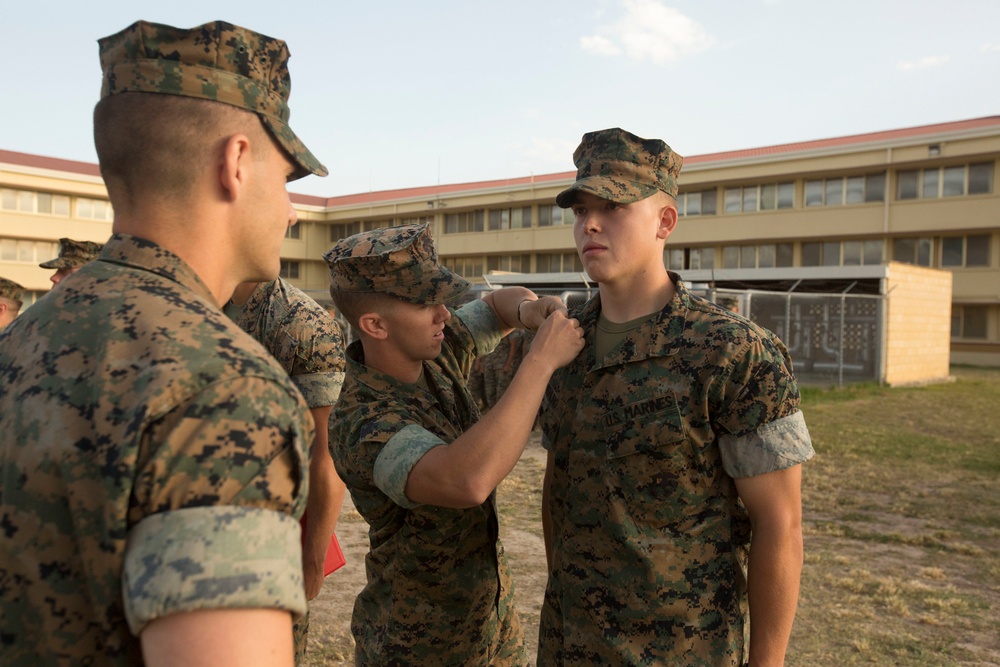 SPMAGTF-CR-AF GCE Marines Conduct Promotion and Award Ceremony