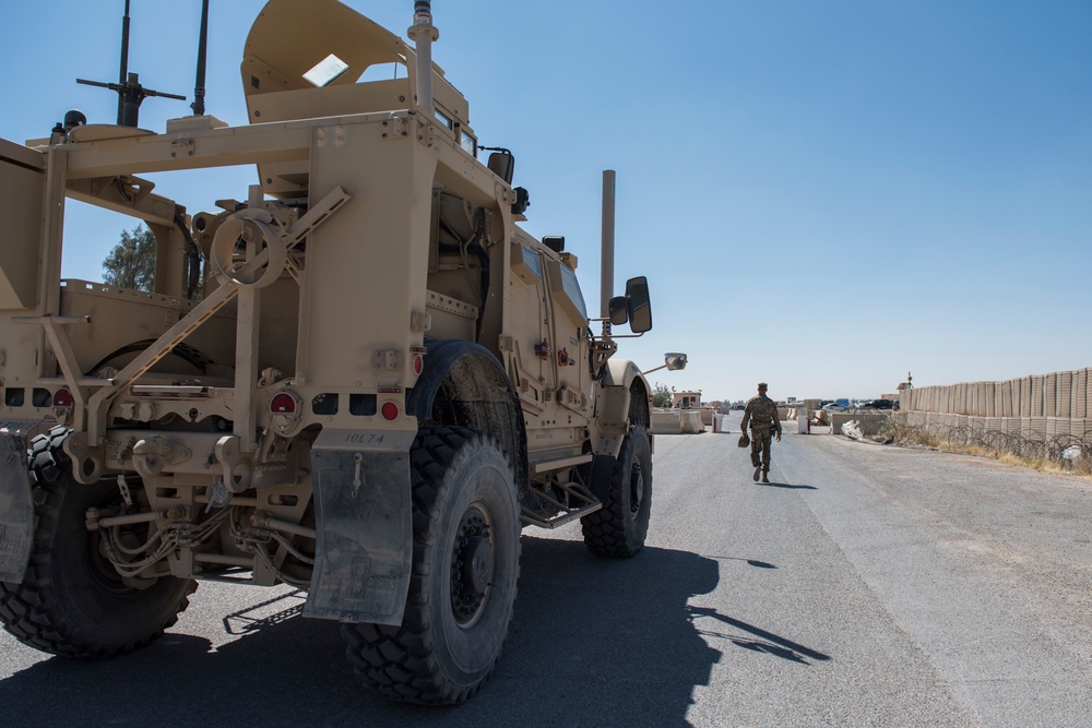 332nd ESFS trains in all-terrain vehicle