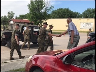 4th Law Enforcement Battalion Marches in Blue Goose Parade