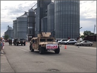 4th Law Enforcement Battalion Marches in Blue Goose Parade