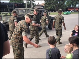 4th Law Enforcement Battalion Marches in Blue Goose Parade