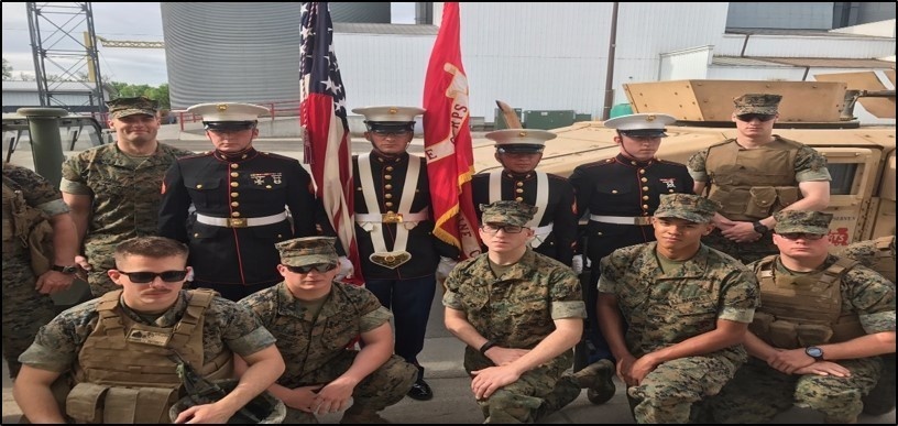 4th Law Enforcement Battalion Marches in Blue Goose Parade