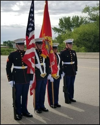 4th Law Enforcement Battalion Marches in Blue Goose Parade