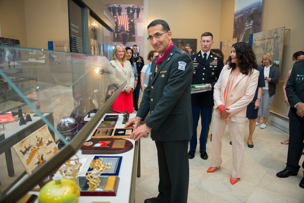 Maj. Gen. Yaacov Barak, commander, Israel Ground Forces Command participates in an Army Full Honors Wreath Laying Ceremony at the Tomb of the Unknown Soldier