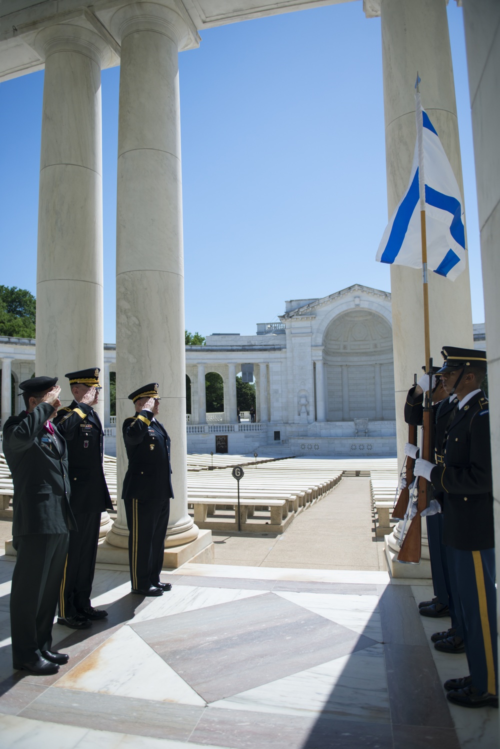 Maj. Gen. Yaacov Barak, commander, Israel Ground Forces Command participates in an Army Full Honors Wreath Laying Ceremony at the Tomb of the Unknown Soldier