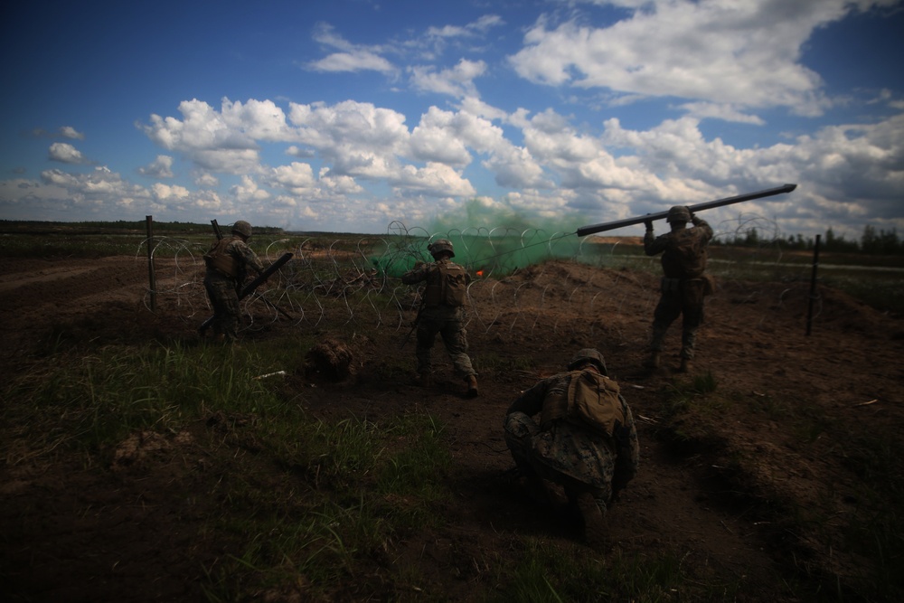 Marines conducted combined-arms live fire exercise during Saber Strike 17