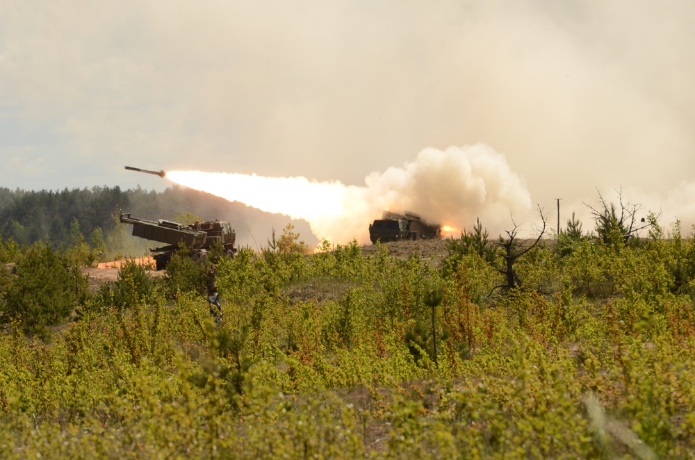 US military demonstrates combined arms capabilities with NATO Allies during Exercise Saber Strike