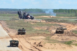 US military demonstrates combined arms capabilities with NATO Allies during Exercise Saber Strike
