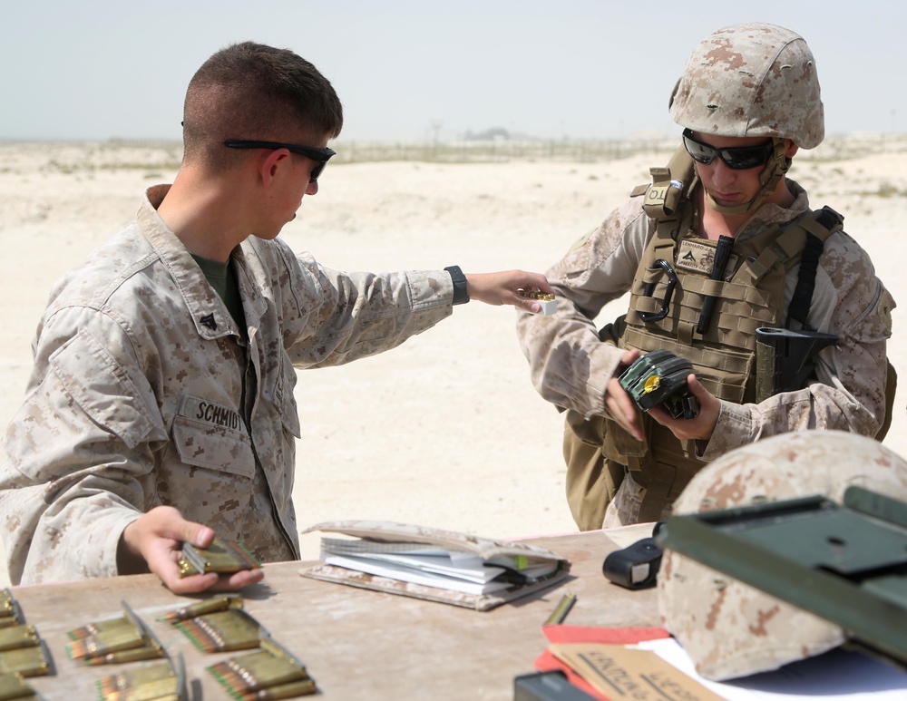 Smooth Transition: U.S. Marines with MWSS 372 conduct a live-fire weapons transition range