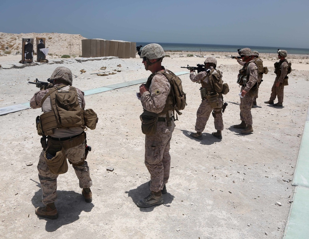 Smooth Transition: U.S. Marines with MWSS 372 conduct a live-fire weapons transition range