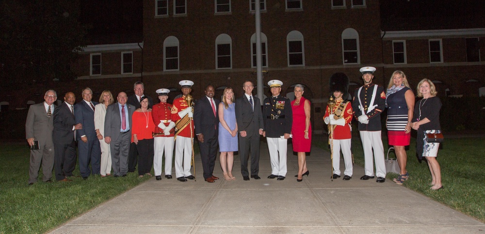 CMC Hosts SECNAV for an Evening Parade