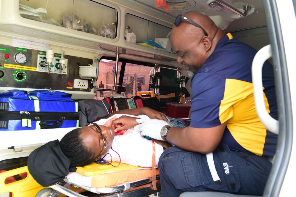 Barbados Mass Casualty Drill During Tradewinds 2017