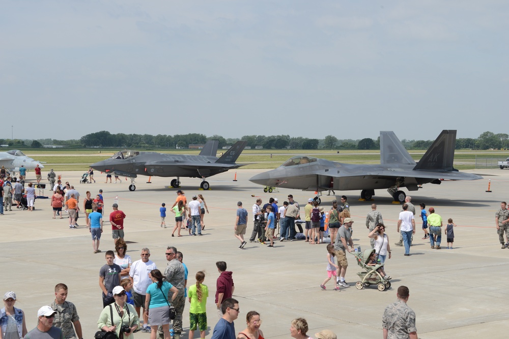 Fighters on display