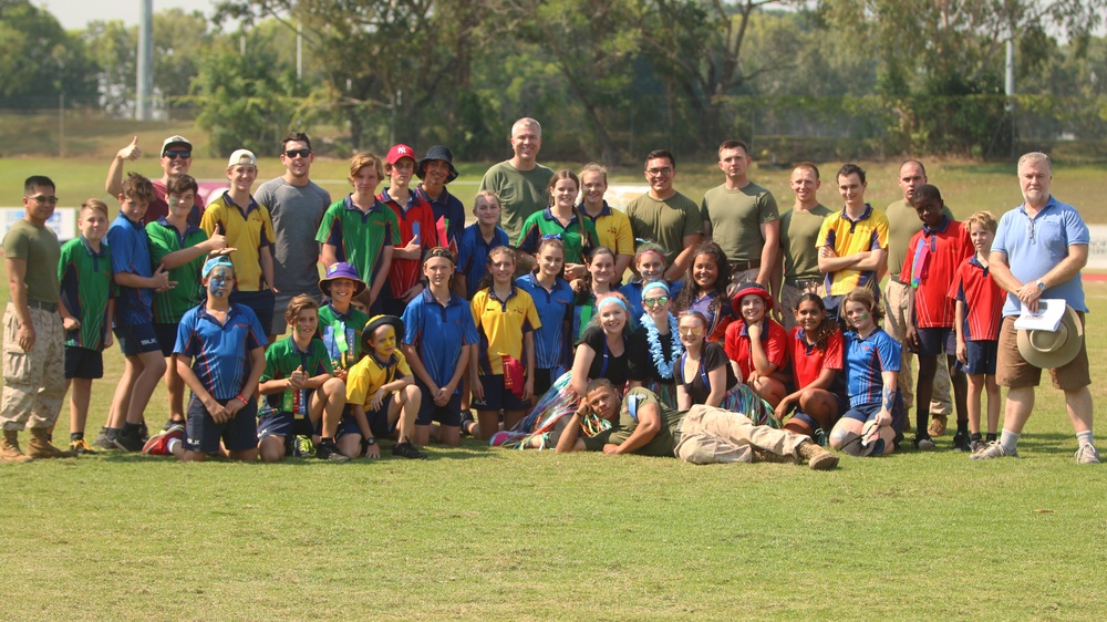 Marines volunteer at the MacKillop Catholic College House Athletics Carnival 2017