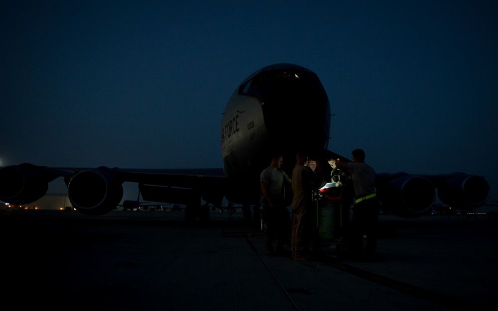 KC-135s refuel the OIR fight