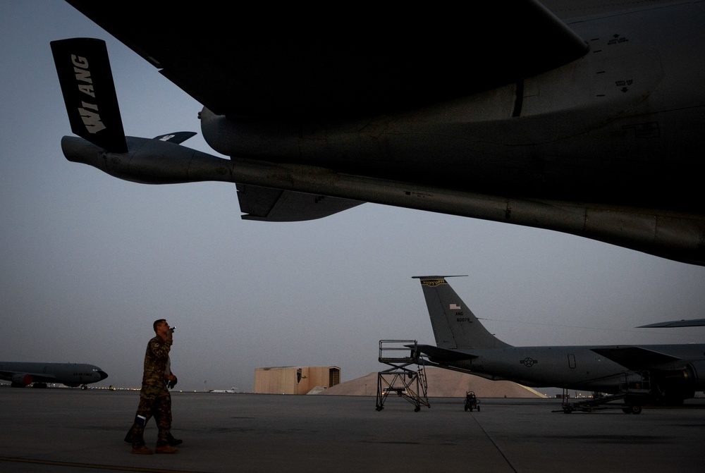 KC-135s refuel the OIR fight