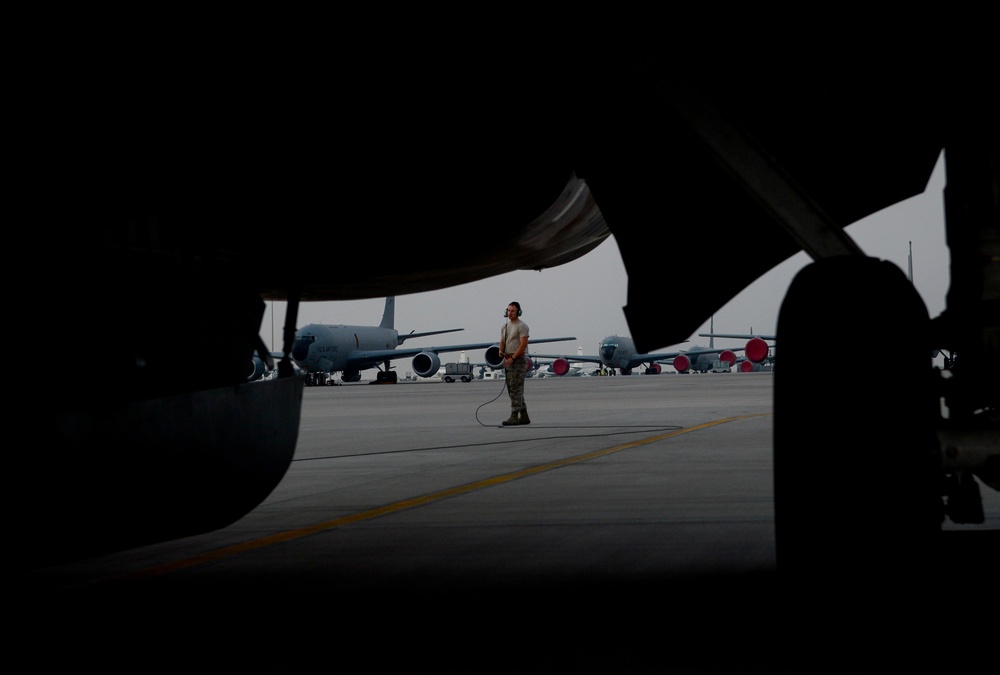 KC-135s refuel the OIR fight