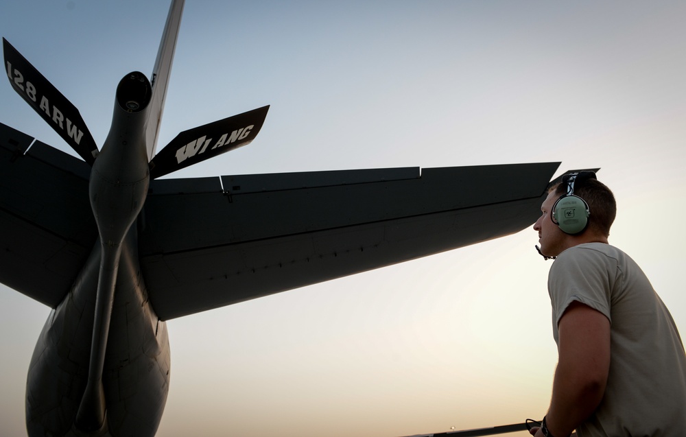 KC-135s refuel the OIR fight