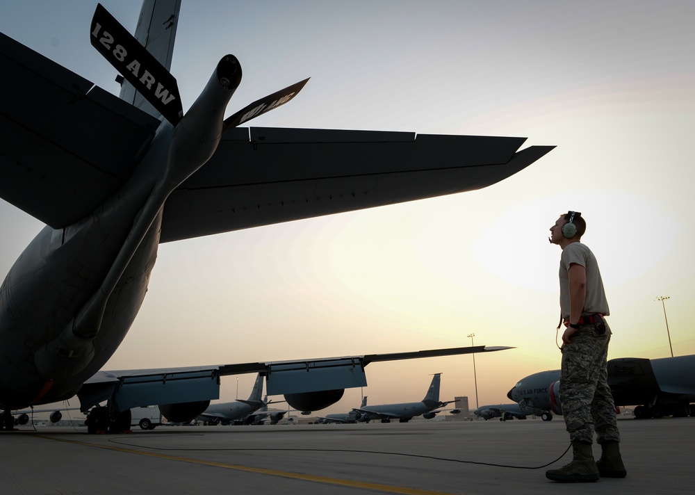 KC-135s refuel the OIR fight