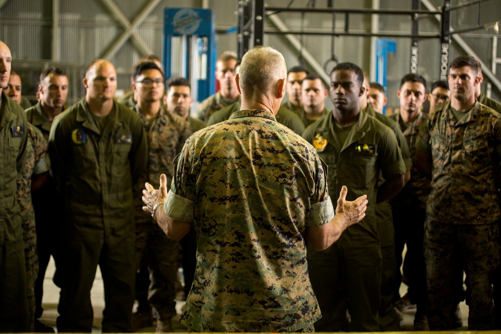 SPMAGTF-CR-AF Marines Welcome MARFORRES Commanding General