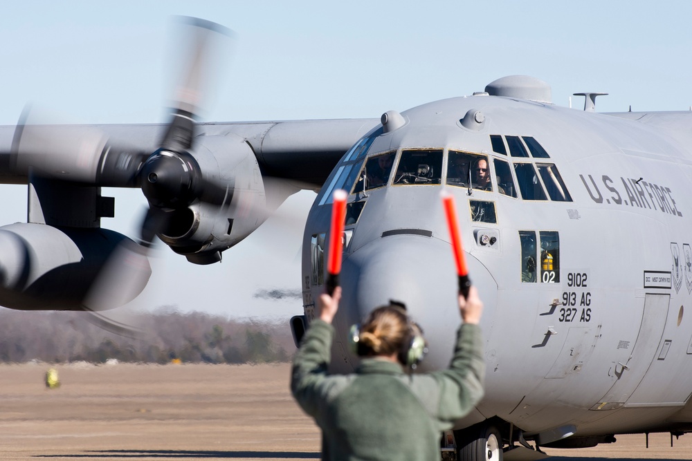 913 AG flies final C-130H Model mission