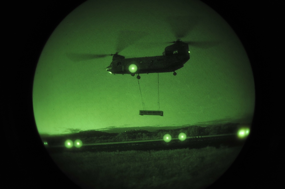 Sling-Loading Chinooks at Fort McCoy