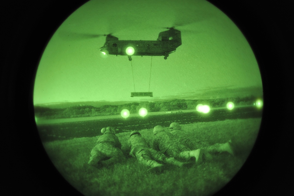 Sling-Loading Chinooks at Fort McCoy