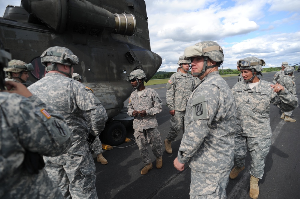 Sling-Loading Chinooks at Fort McCoy